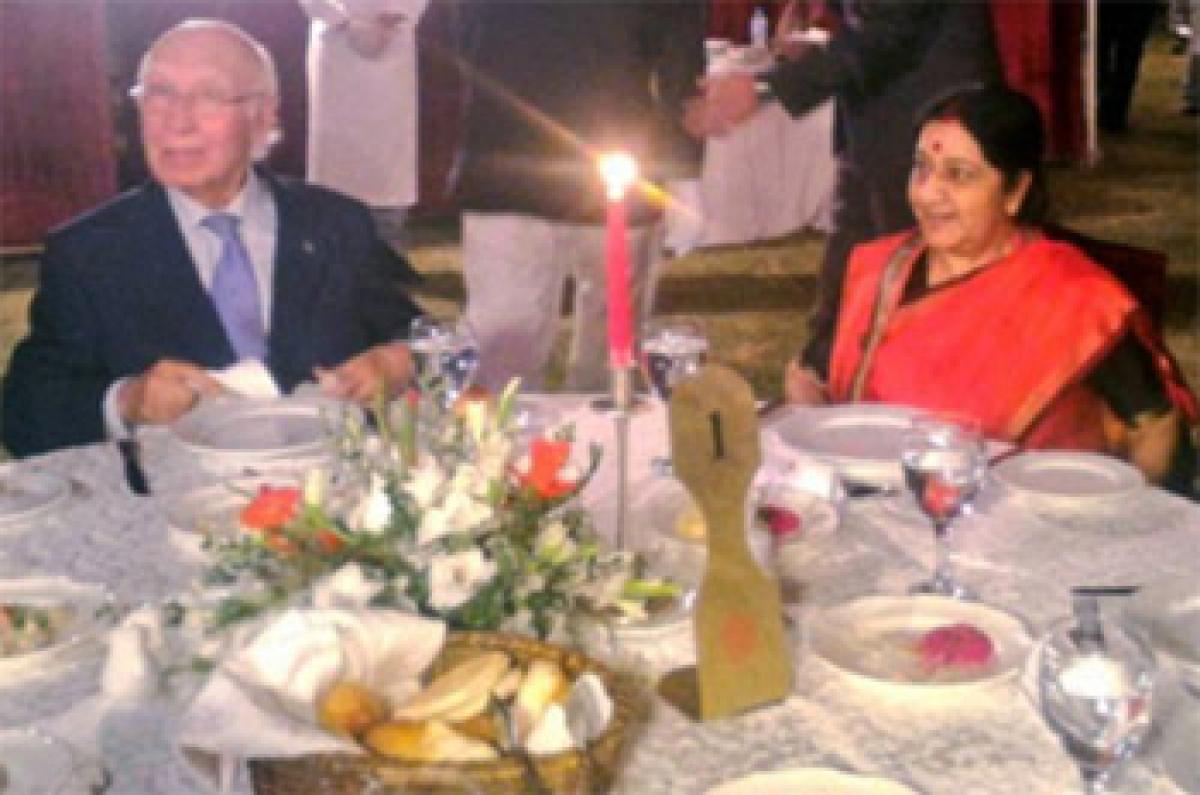 India, Pakistan foreign secretaries exchange courtesies at SAARC dinner